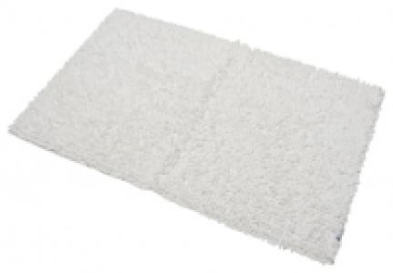 Croydex White Cotton Bathroom Mat - 800 x 500mm