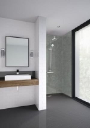 Wickes  Mermaid Brutalist Laminate Single Shower Panel - 2400 x 585m