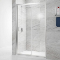 Wickes  Nexa By Merlyn 6mm Chrome Framed Sliding Shower Door Only - 