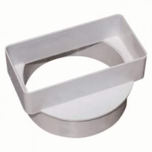 Manrose PVC White Short Round to Rectangle Adaptor - 110 x 5