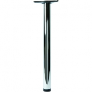 Wickes  Wickes Interior Table Leg - Chrome 60 x 710mm