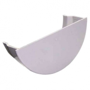 FloPlast 112mm Round Line Gutter Internal Stop End - White