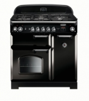 Rangemaster Classic 90cm Dual Fuel Range Cooker - Black with