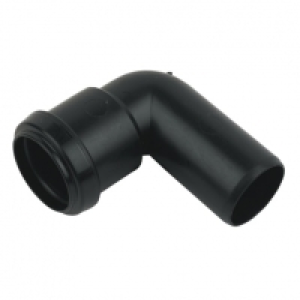FloPlast WP27B Push-fit Waste 90 Deg Conversion Bend - Black