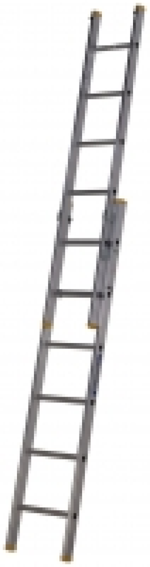 Werner D Rung 2 Section High Grade Aluminium Extension Ladde