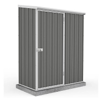 Homebase Not Included Absco 5 x 3ft Space Saver Metal Pent Shed - Grey