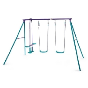 Plum Jupiter Double Swing & Glider Set - Purple/Teal &pound;93.75