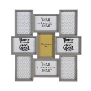 Homebase Wood Multi Aperture Frame - Grey