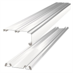 Homebase Steel White Track Set (W)1803mm