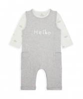 Boots  My First Grey Dungarees And Bodysuit Set