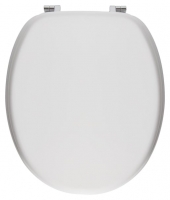 Wickes  Wickes Standard Close White Moulded Wooden Toilet Seat - Whi