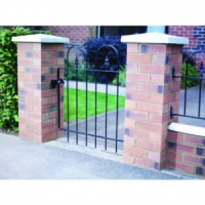 Wickes  Wickes Kensington Steel Gate Black - 914 x 914 mm