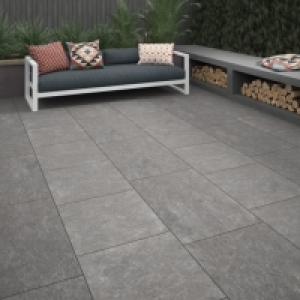 Wickes  Milford Light Grey Glazed Outdoor Porcelain Tile 600 x 600 x