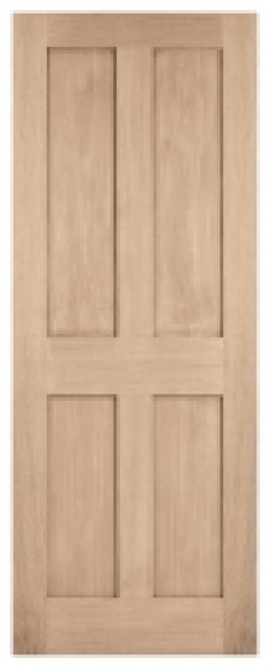 LPD Internal London 4 Panel Pre-Finished Solid Oak Core Door