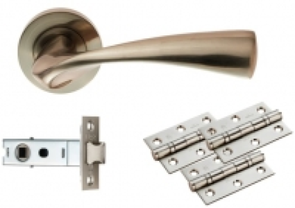 Wickes  Carlisle Brass Sintra Ultimate Door Handle Pack - Satin Nick