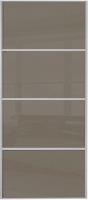 Wickes  Spacepro Sliding Wardrobe Door Silver Framed Four Panel Capp