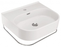 Wickes  Wickes Siena 1 Tap Hole Wall Hung Basin with Polished Steel 