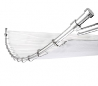 Croydex Luxury Curved Shower Curtain Rail - Chrome