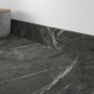 Marmo Nero Laminate Matt Upstand 70 x 12mm x 3m
