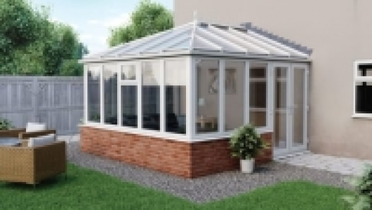 Euramax Edwardian Glass Roof Dwarf Wall Conservatory - 13 x