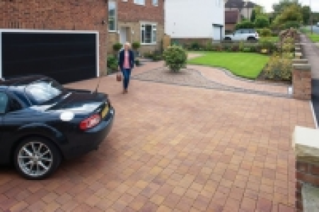 Wickes  Marshalls Drivesett Savanna Textured Autumn Driveway Block P