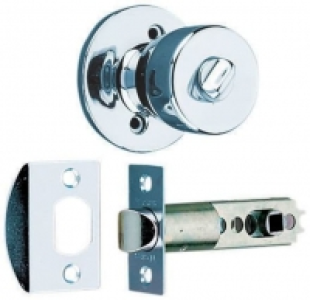 Wickes  Wickes Privacy Door Knob Set - Chrome 1 Pair