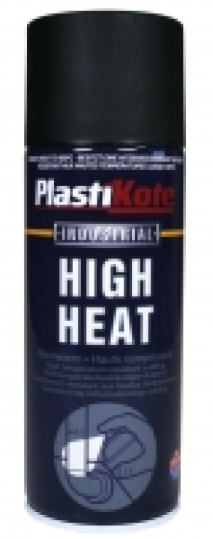 Plastikote Industrial High Heat Aerosol Spray - Black 400ml