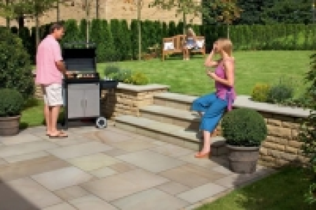 Wickes  Marshalls Fairstone Smooth Autumn Bronze Paving Slab - Sampl