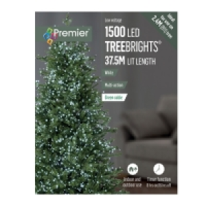 Partridges Premier Decorations Premier 1500 LED MA Christmas Lights TreeBrights White for 8