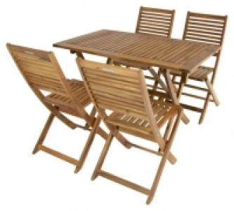 Charles Bentley FSC Acacia 4 Seater Wooden Rectangle Garden