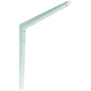 Wickes Hi-load Mitred White Shelving Bracket - 350 x 350mm