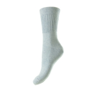 Partridges Hj Socks HJ Hall Cotton Rich Comfort Top Garden Socks HJ607 Cornflowe