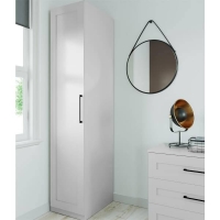 Homebase Self Assembly Required Fitted Bedroom Shaker Single Wardrobe - Grey