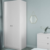 Homebase Self Assembly Required Fitted Bedroom Shaker Double Wardrobe - White