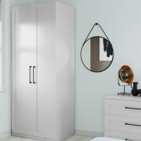 Homebase Self Assembly Required Fitted Bedroom Shaker Double Wardrobe - Grey