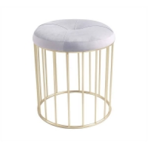 Ukfr Velvet/foam With Metal Frame I Viola Large Velvet Stool