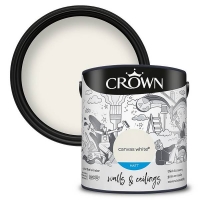 Homebase Crown Crown Breatheasy Canvas White - Matt Standard Emulsion Paint