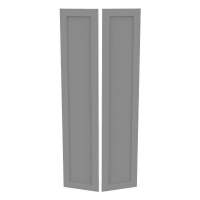 Homebase Self Assembly Required Fitted Bedroom Shaker Double Wardrobe Doors - Grey