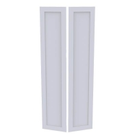 Homebase Self Assembly Required Fitted Bedroom Shaker Double Wardrobe Doors - White