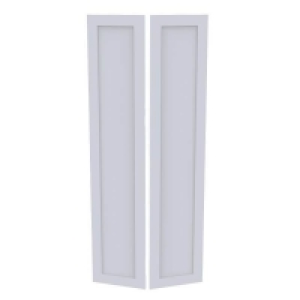 Homebase Self Assembly Required Fitted Bedroom Shaker Double Wardrobe Doors - White