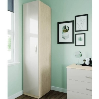 Homebase Self Assembly Required Fitted Bedroom Slab Single Wardrobe - Cashmere