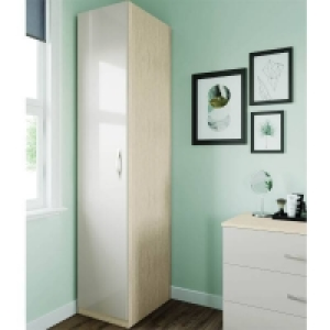 Self Assembly Required Fitted Bedroom Slab Single Wardrobe - Cashmere