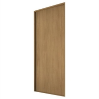 Homebase Steel & Mfc Classic Sliding Wardrobe Door Oak Panel Oak Frame (W)762mm
