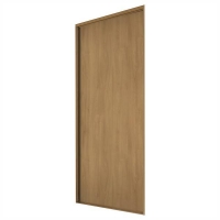 Homebase Steel & Mfc Classic Sliding Wardrobe Door Oak Panel Oak Frame (W)914mm