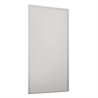 Homebase Steel & Mfc Loft Sliding Wardrobe Door White Panel with White Wood Effec