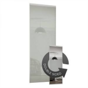Duo Sliding Wardrobe Door Artic White Glass / Mirror with Al £348.00