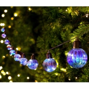 Iridescent Light Bulb String Lights 12pk - Cool White