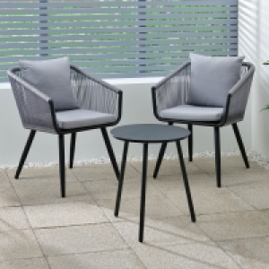 BMStores  Montreal Luxury Rope Weave Bistro Set 3pc