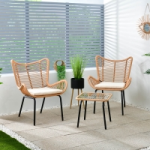 Island Paradise Armchair Bistro Set 3pc