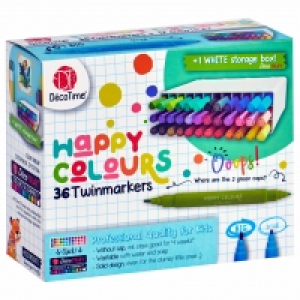 Happy Colours Twin Markers 36pk